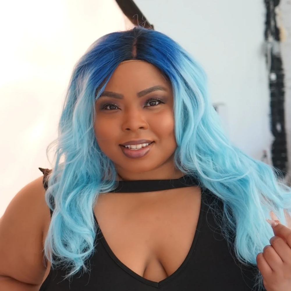 Blue Ombre Wig USED